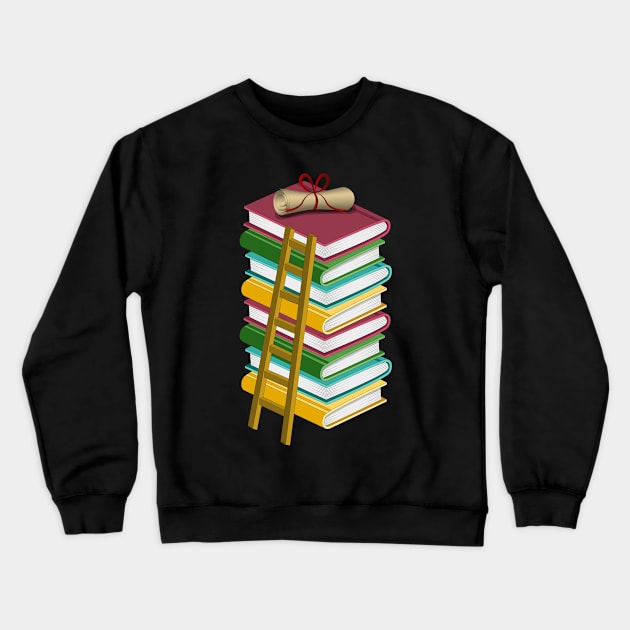 Books And Degree Crewneck Sweatshirt by Designoholic